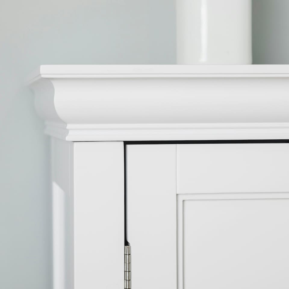 image 1 of Teamson Home Wooden Bathroom Floor Cabinet White Stratford