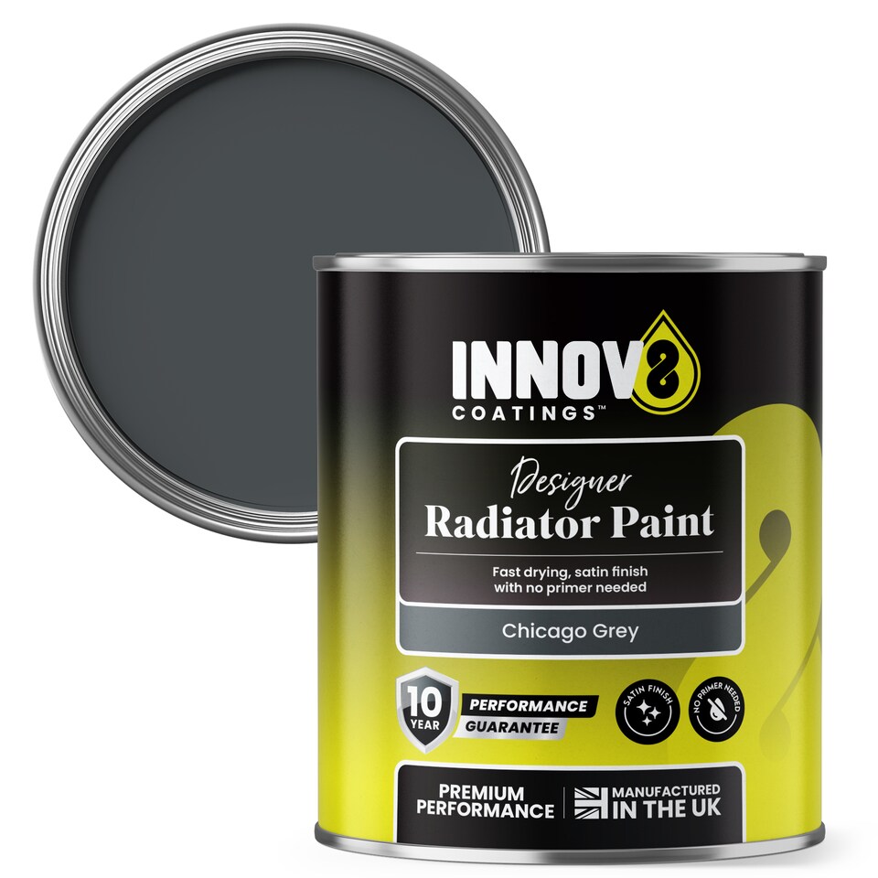 image 1 of Innov8 Coatings Radiator Paint - 750 ml - Chicago Grey - Satin Finish | Grey | Chicago Grey | 750ml | 1