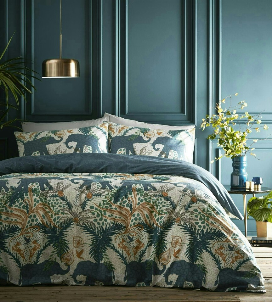 image 1 of Savannah Duvet Cover Set - Super King - Teal | Blue | Super King
