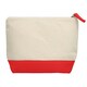 image 2 of MidOcean Kleuren Cotton Cosmetic Bag - Red/Beige - One Size Red