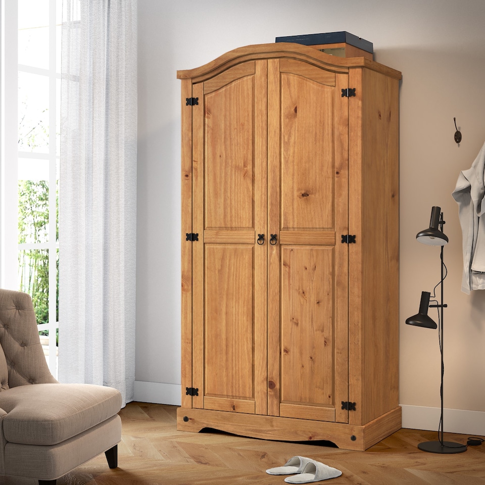 Bed 2 Robe Mercers Furniture Corona 2 Door Arch Top Wardrobe Double Robe Solid ...