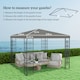 image 5 of Outsunny 3 x 3(m) Gazebo Canopy Replacement Cover, Grey