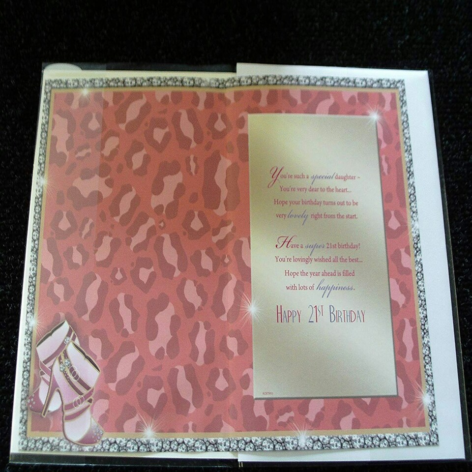 image 1 of Xpress Yourself Daughter 21 Today! Medium Sized Fashion Birthday Card