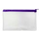 image 1 of Janrax 8x5" Purple Zip Clear Exam Pencil Case