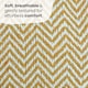 image 7 of Large Cotton Chevron Herringbone Sofa Throw Blanket - 150 x 200cm | Yellow | Mustard | One Size | 1