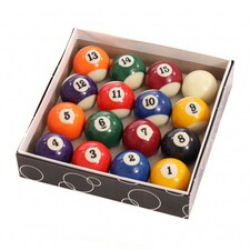 Oypla Full Size UK Regulation 16 Spots and Stripes Pool Ball Set 2" Multi
