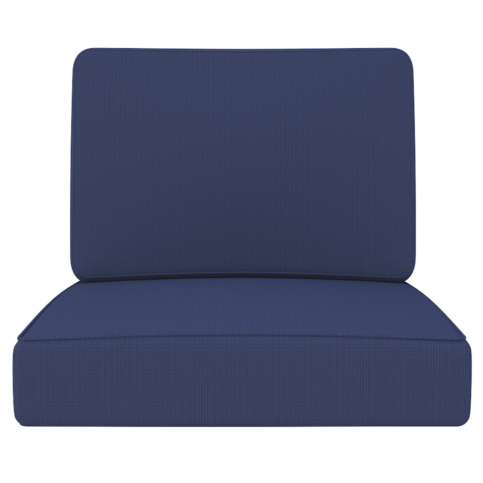 image 1 of Covers&All Outdoor Seat / Back Cushion with Highly Durable Cover Rite Fabric, 25½ in L x 25 in W x 5 in Thick, Navy Blue