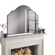 image 1 of Arcus Black Overmantle Mirror Black | H 71cm x W 94 cm x D 1.5cm