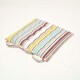 image 2 of Homescapes Seat Pad Luxury 100% Cotton Stripe Indoor Outdoor Garden Dining Cushion Green | 40 x 40 cm