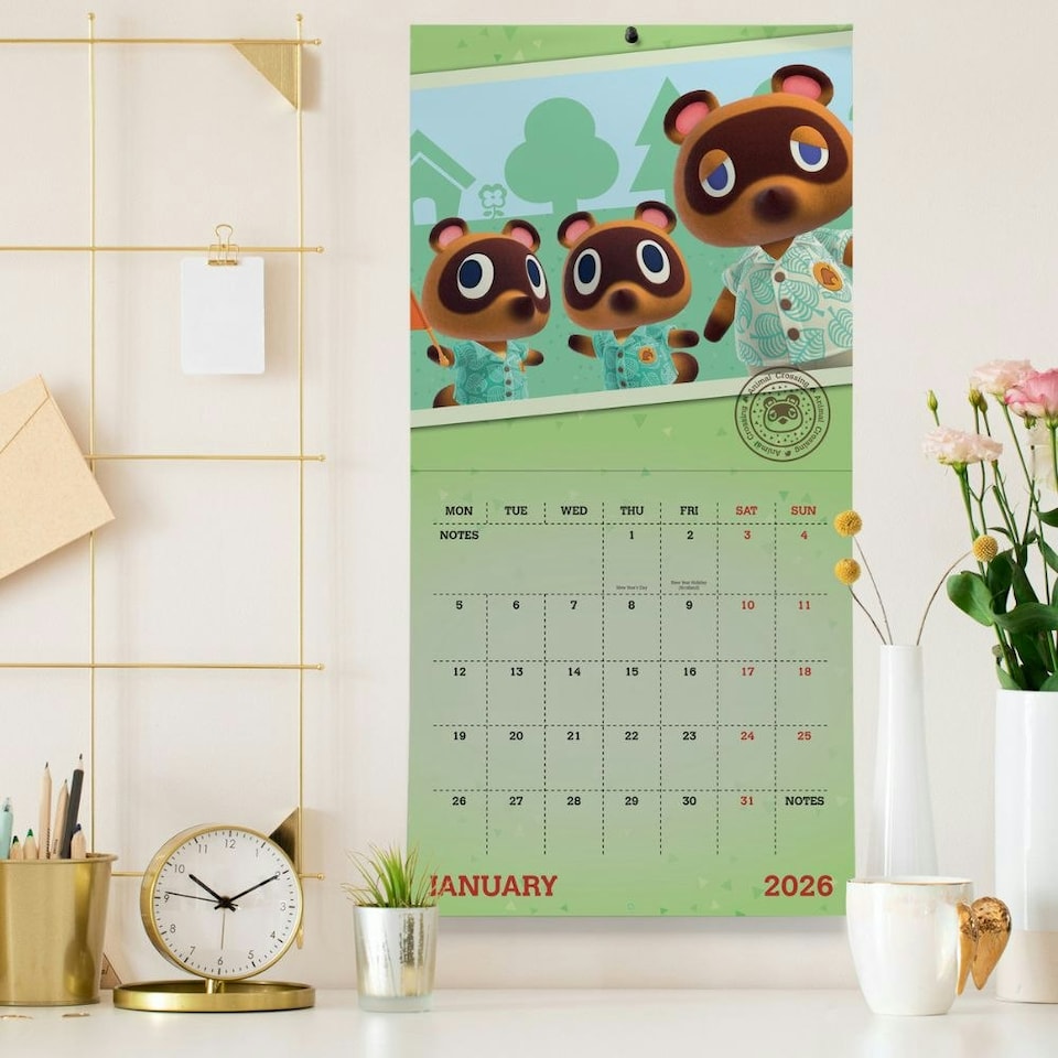 image 1 of ANIMAL CROSSING 2026 SQUARE CALENDAR