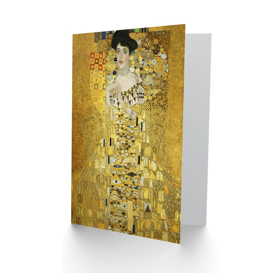 image 1 of Gustav Klimt Painting Portrait Of Adele Bloch Bauer Greeting Card