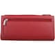 image 3 of London Leathergoods Womens Leather RFID Protected Money / Coin / Credit Card Holder Purse Pleated Design - Red | Red | Red