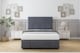 image 2 of Sloomy Lisbon Steel Plush Divan Bed Base 2 Drawers Foot-End With 54 Inch Floor Standing Headboard & 12 Inch Matching Footboard | Grey | Steel | Double | 1