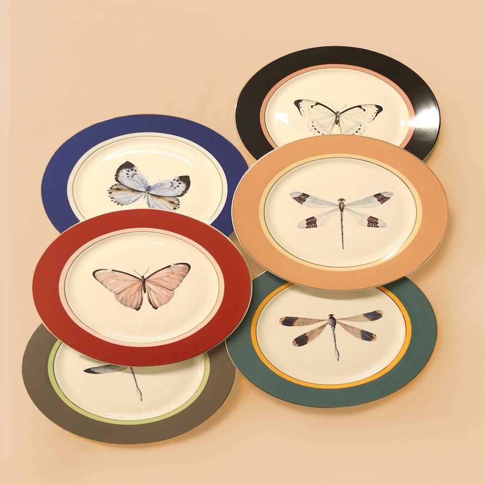 image 1 of Blossom Collection Porcelain Dinner Plates (Set of 6)