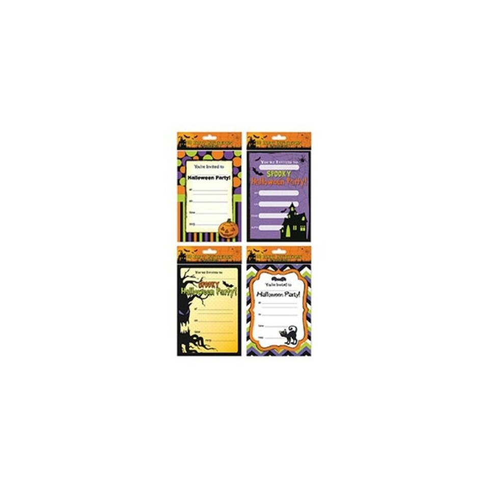 image 1 of Pack of 20 Halloween Invitations & Envelopes