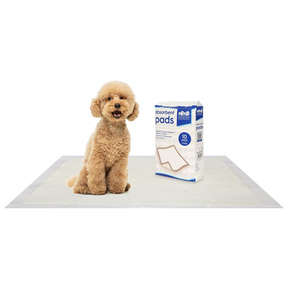 image 1 of Harbour Housewares 10x Disposable Puppy Training Pads - 60 x 89cm - Absorbent Puppy Training Pads Leak-Proof Pee Pads
