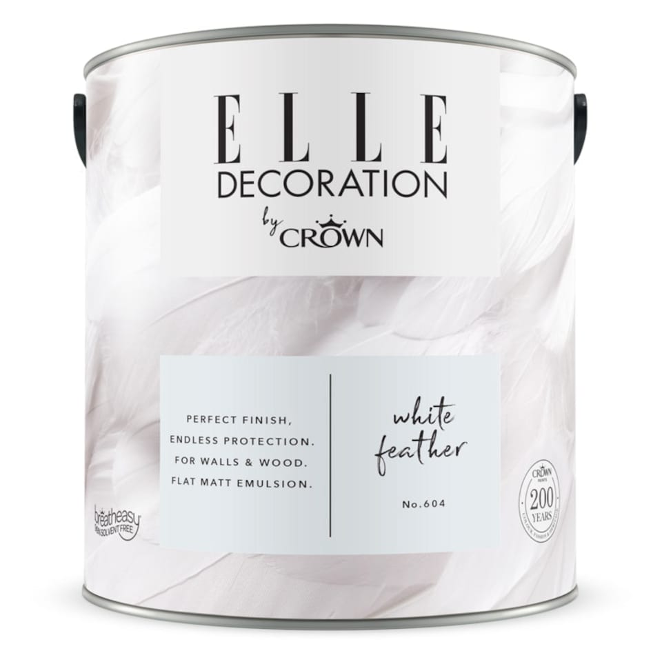 image 1 of Elle (Crown) Flat Matt White Feather (604) 2.5L
