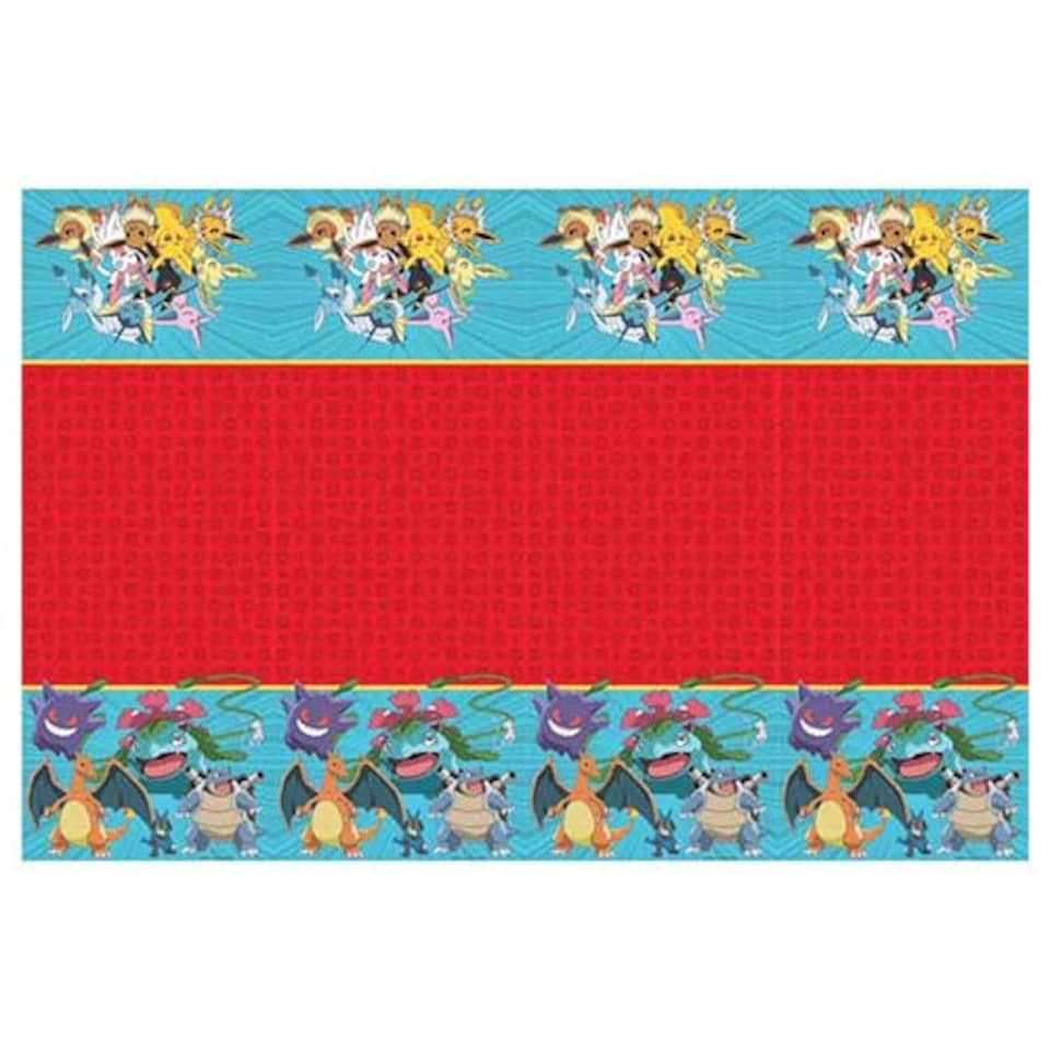 Vibrant Pokemon Plastic Tablecover 1.8m x 1.2m
