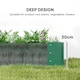 image 3 of Outsunny Galvanised Raised Garden Bed, 180x90x30cm Raised Planter, Green 