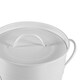 image 6 of Harbour Housewares Vintage Metal Kitchen Compost Bin - White | White | Matte White | One Size