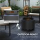 image 7 of Outsunny 48.5cm Smokeless Wood Burning Firepit Metal Fire Pit, Black