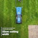 image 6 of Hyundai Cordless Lawnmower 20v 4Ah Battery Powered 33cm 32L HY20CLM33