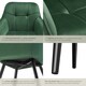 image 5 of Dining Chair Marilyn - velvet look, quilted pattern - per piece Green | Dark Green/Black