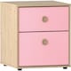 image 7 of Junior Vida Neptune 2 Drawer Bedside Table Chest Cabinet Nightstand, Pink & Oak