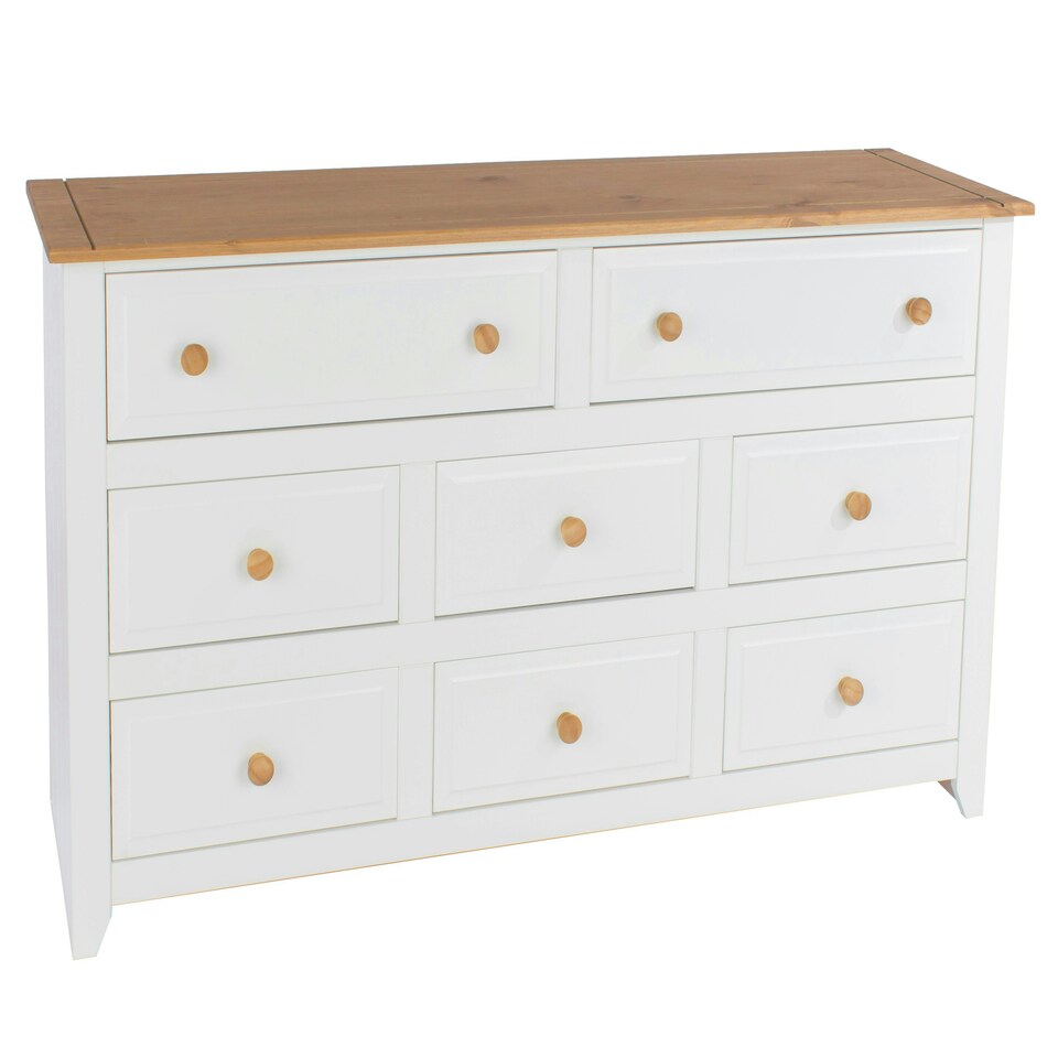 image 1 of Capri, 6+2 Drawer Large Chest White