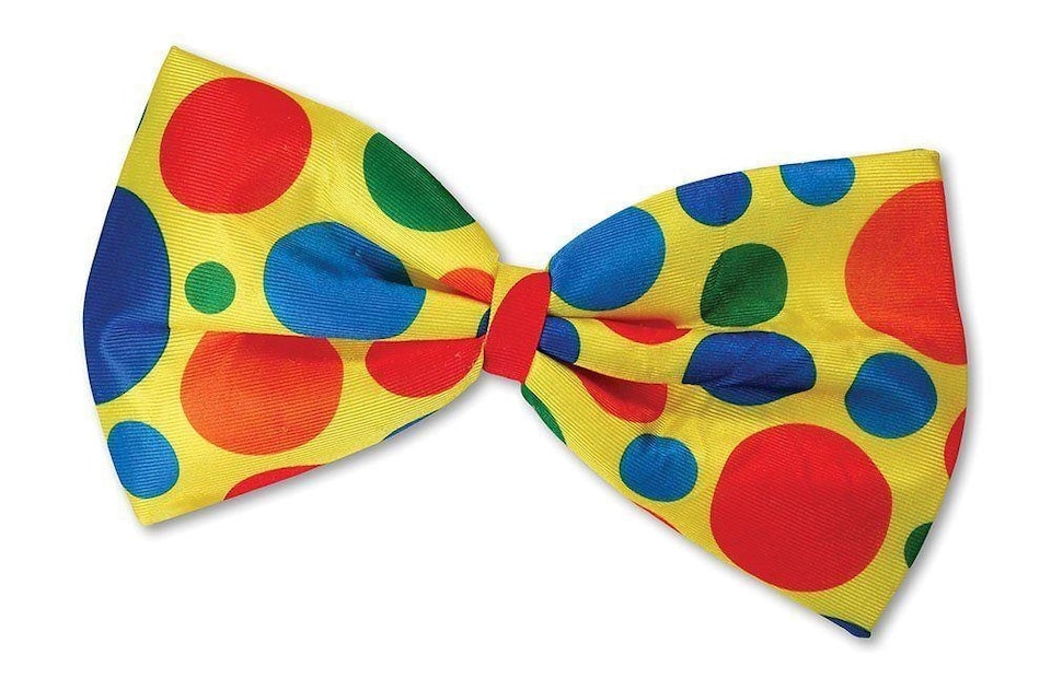 image 1 of Shatchi Clown Jumbo Bow Tie, Unisex-Adult, One Size Fancy Dress Accessories Circus , Yellow Polka Dots