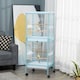 image 2 of PawHut 2 In 1 Large Bird Cage Aviary with Wheels, Slide-out Trays Wood Perches
