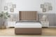 image 1 of Sloomy Falcon Mink Plush Divan Bed With Mattress 2 Drawers Footend With 54" Wingback Headboard 4' Small Double | Brown | Mink | Small Double | 1