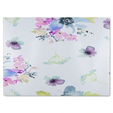 Watercolour Flowers Glass Chopping Board | Multi