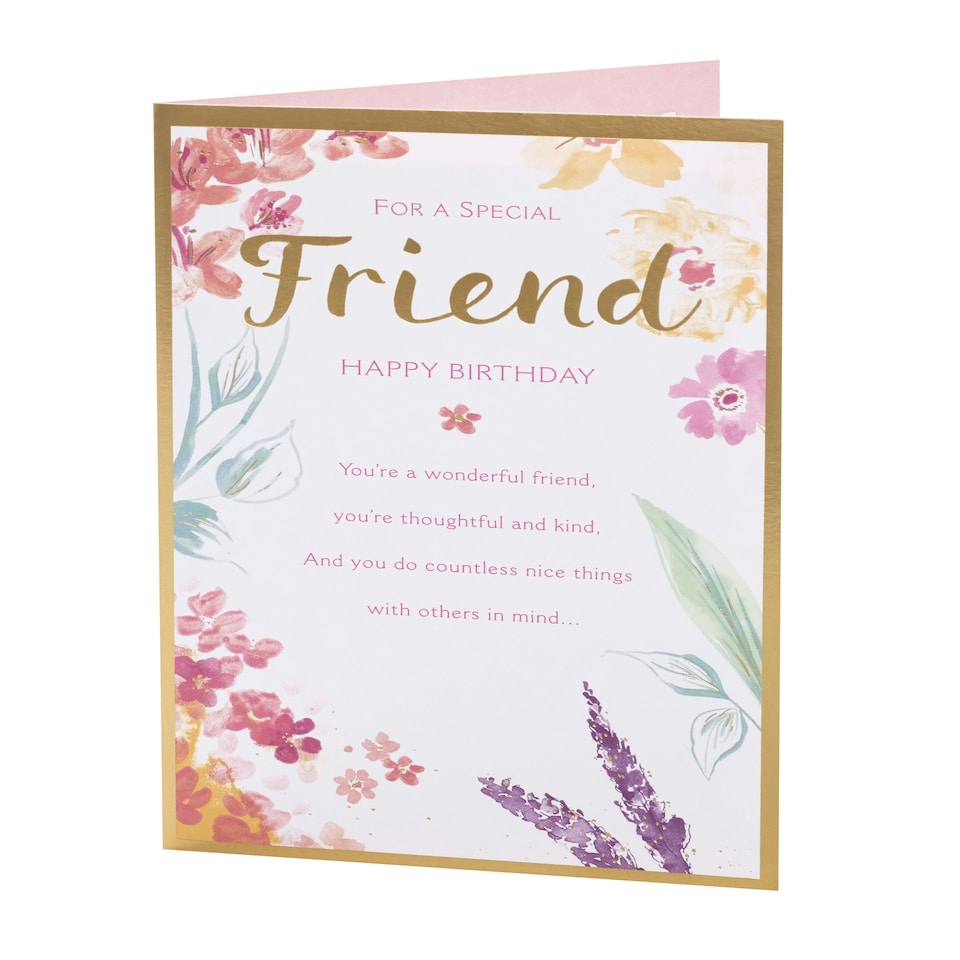 image 1 of Friend Birthday Card - Floral