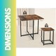 image 6 of 5-Piece Dining Table And Square Stool Set Kitchen Rustic Brown Brown