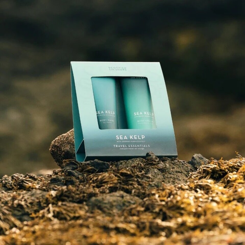 image 1 of Scottish Fine Soaps Sea Kelp Travel Essentials Set - Body Wash 75ml & Body Cream 75ml
