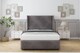 image 1 of Sloomy Stratford Slate Naples Divan Bed With Mattress 2 Drawers Footend With 54" Wingback Headboard & 12" Matching Footboard 4'6 Double | Grey | Slate | Double | 1