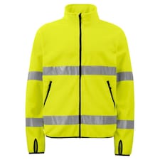 Projob Mens Fleece Hi-Vis Fleece Jacket - Yellow/Black - M