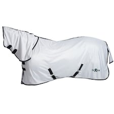 Saxon Mesh Combo Neck Turnout Rug - White/Navy - 6´ 0"