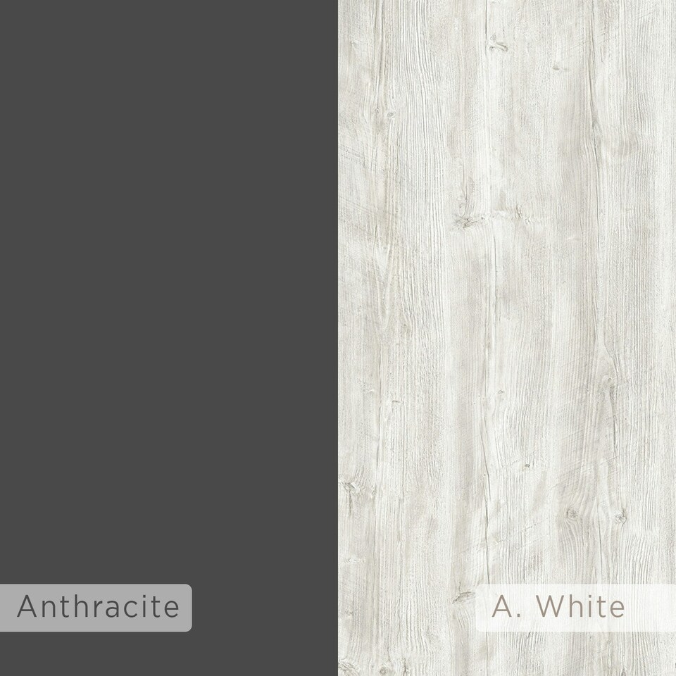 image 1 of Cowork Modern Desk Ancient White Wall Mounted With Drawer 94cm Wide White