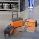 image 8 of HOMCOM 3-Tier Tool Box with Wheels, Stackable Steel Toolbox | Orange