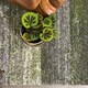 image 4 of KUKOON Dark Green Striped Mottled Shaggy Area Rug 200cm x 290cm