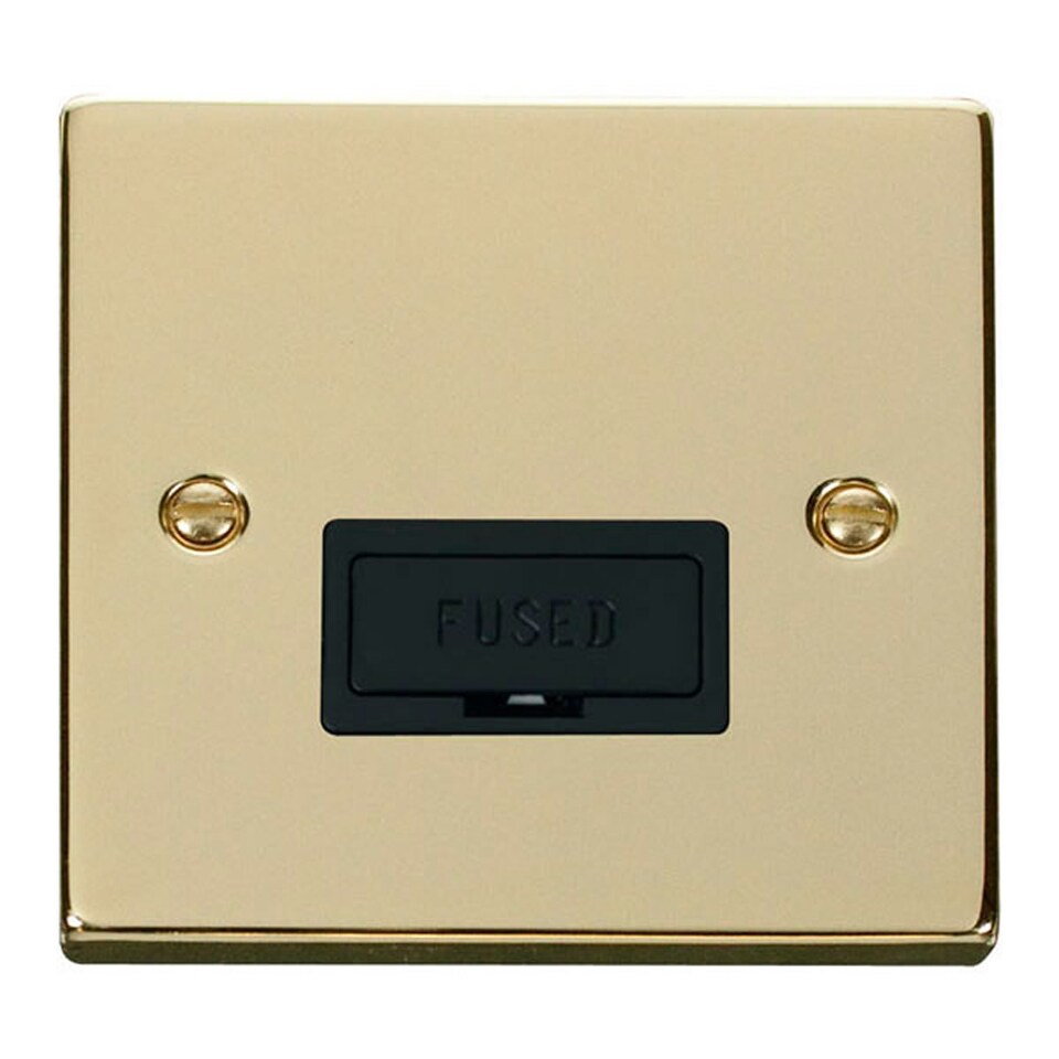 SE HOME Polished Brass 13A Fused Connection Unit | Gold | Polished Brass