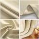 image 2 of Cream Eyelet Curtains - Thermal Blackout Curtains  - 46 x 72 Inch Drop - 2 Panel | Cream | One Size