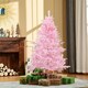 image 2 of HOMCOM 5FT Artificial Christmas Tree w/ Automatic Open for Home Party Pink