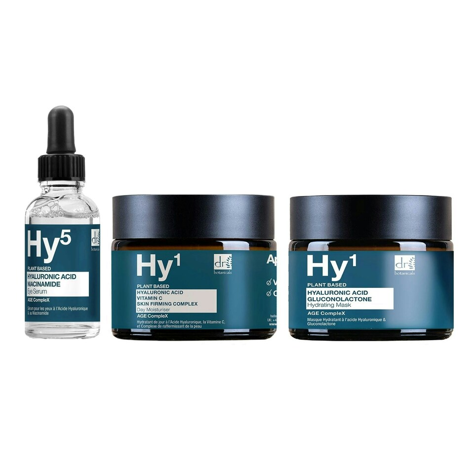 image 1 of Dr Botanicals Anti-Ageing Hyaluronic Acid Day Moisturiser, Serum And Mask