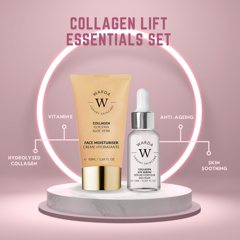 image 1 of Warda Luxury Skincare Skin Lifter Boost Collagen Moisturiser 50ml + Skin Lifter Boost Collagen Eye Serum 15ml