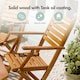 image 4 of Vonhaus Cannes Acacia Hardwood Folding Wooden Garden Chairs Set of 2