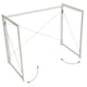 image 4 of Folding Desk Computer White Frame Rustic Wood Foldable Study Table Laptop Office Space White