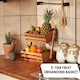 image 6 of Two-Tier Wooden Vegetable Basket & Fruit Storage Rack – Freestanding Countertop Food Storage Bowl for Kitchen Organisation